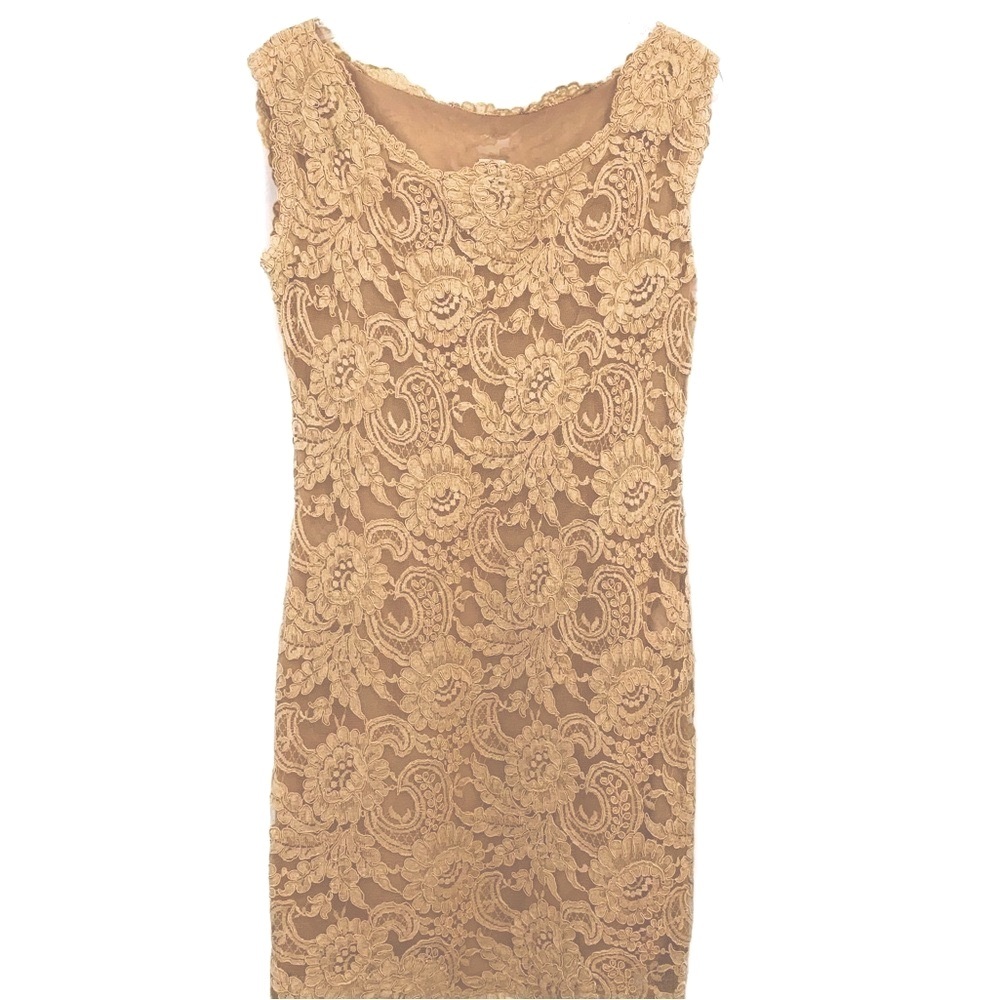 Anne Klein Silk Embroidered Dress